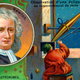 Isaac Newton, early 18th century. Portrait illustration on Liebig collectible card.